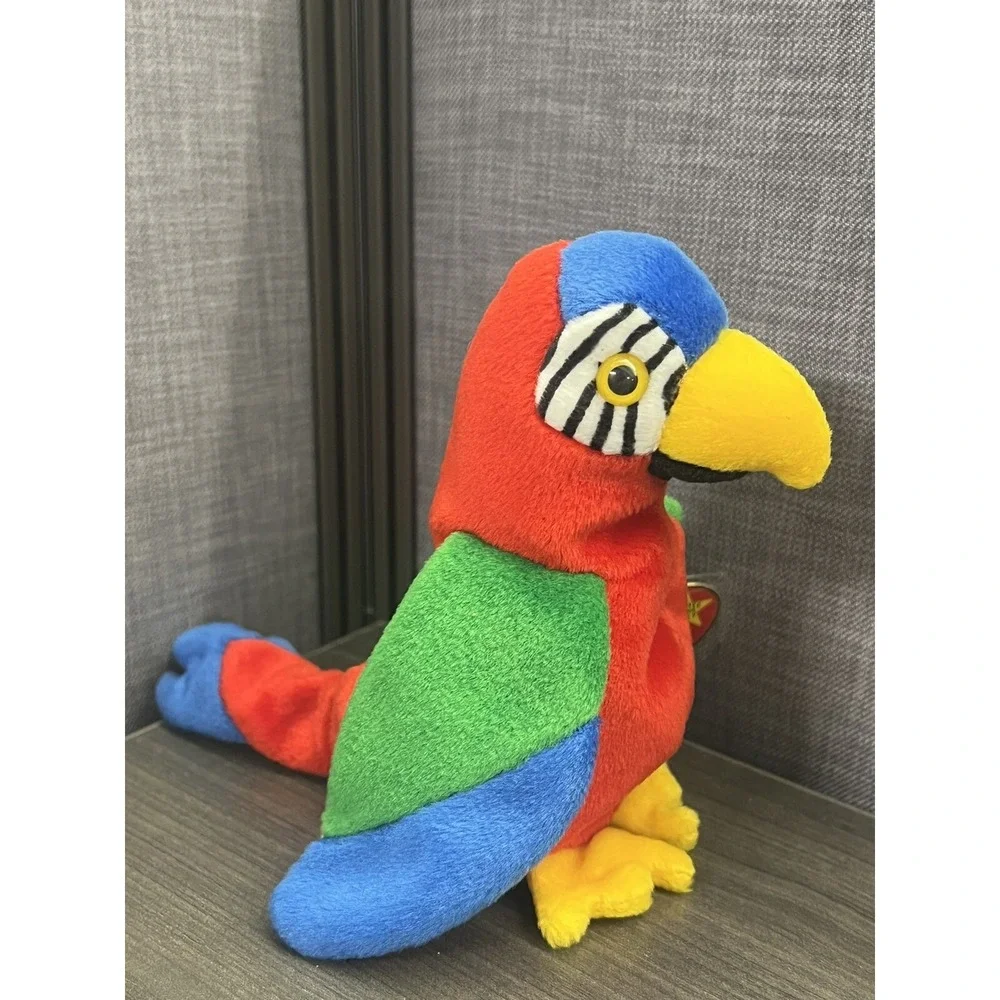 Ty 4197 Beanie Baby Jabber‎ The Parrot Tropical Bird Free Shipping New With Tags
